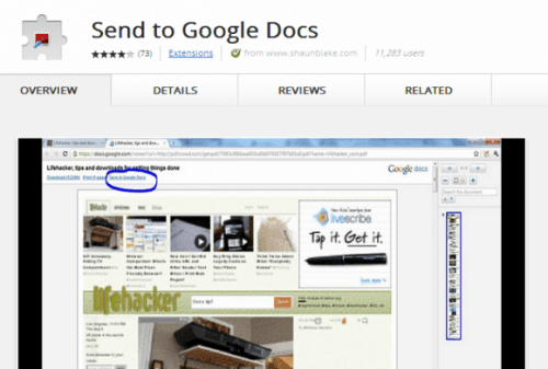 Chrome Send-to-Google-Docs