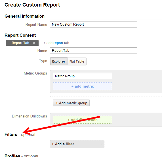 Custom reporting in Google Analytics
