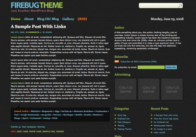 Firebug WordPress Theme