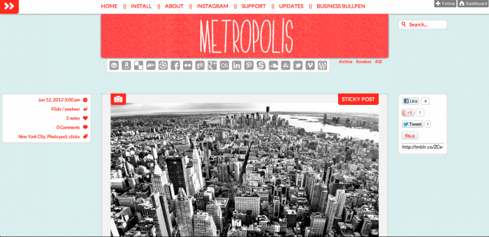 Metropolis Tumblr Theme