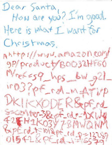 Dear Santa, gift from Amazon