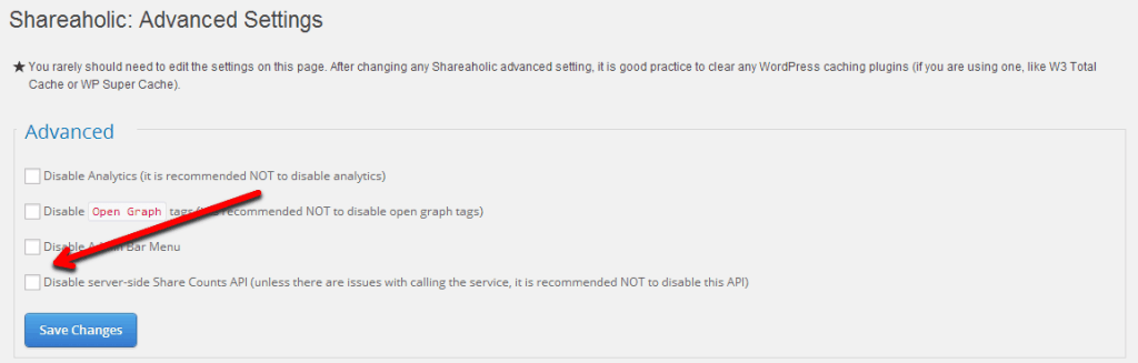 Enabling Server-Side Share Counts API (by Shareaholic)