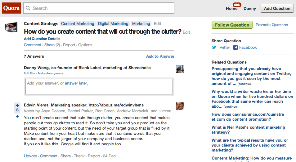 Reposting to Quora