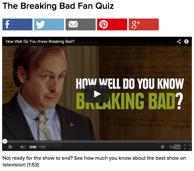 Breaking Bad Quizzes