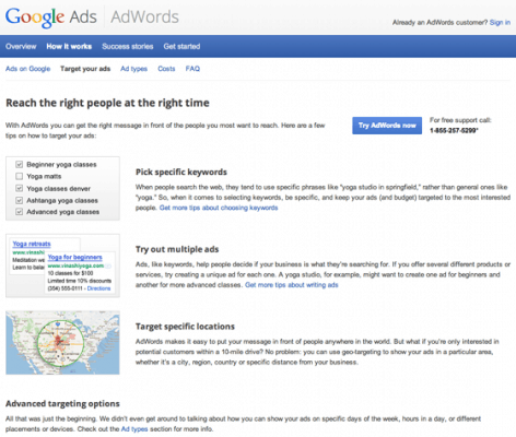 Google Adwords, PPC and CPC campaigns