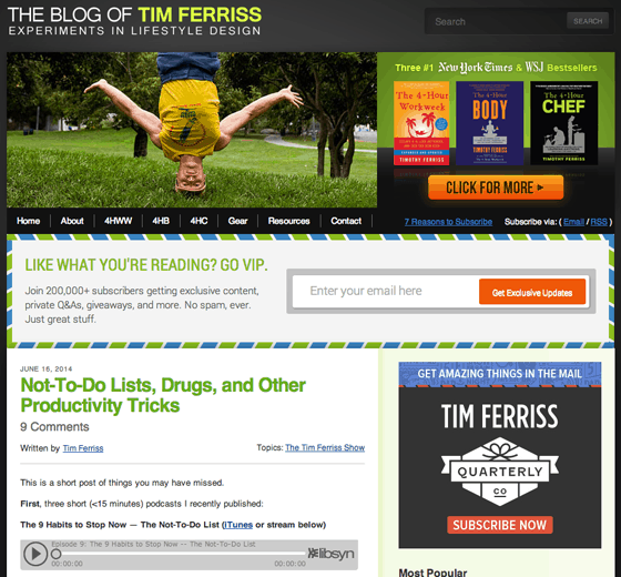 Tim Ferriss Blog