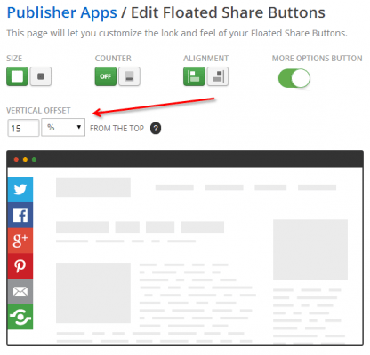 Offsetting Shareaholic floated share buttons