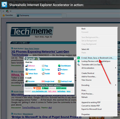 Shareaholic Accelerator for IE8